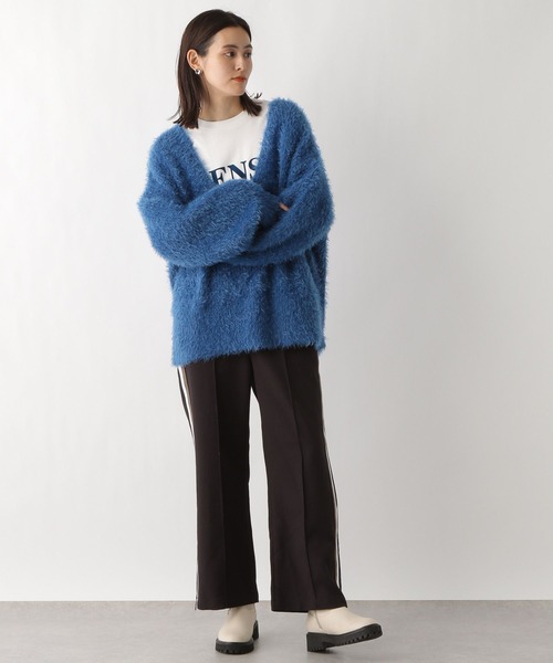 LEPSIM（レプシィム）の「5ゲージアソートフェザーVプルオーバー　987492（ニット/セーター・レディース・ブルー/チャコールグレー/グレー・FREE）」の16枚目の写真