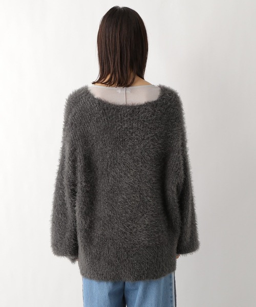 LEPSIM（レプシィム）の「5ゲージアソートフェザーVプルオーバー　987492（ニット/セーター・レディース・ブルー/チャコールグレー/グレー・FREE）」の21枚目の写真