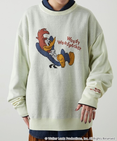 HYSTERIC GLAMOUR ウッディ・ウッドペッカー ニット HYSTERIC GLAMOUR ヒステリックグラマー 0253ND11 WOODY WOODPECKER