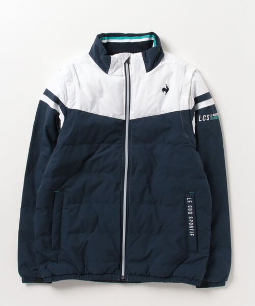 le coq sportif（ルコックスポルティフ）の「ルコックスポルティフ  【ストレッチフォーサー】中わたヒートナビ2WAYブルゾン（ブルゾン・メンズ・ネイビー/グレー・L/LL/3L/M）」の2枚目の写真