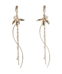 MERCURYDUO | メタルフラワーチェーンイヤリング(イヤリング)