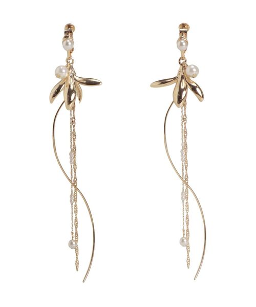 MERCURYDUO（マーキュリーデュオ）の「メタルフラワーチェーンイヤリング（イヤリング・レディース・シルバー/ゴールド・FREE）」の8枚目の写真