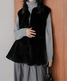 SUGAR BISKET | エコファーペプラムベスト(ベスト)