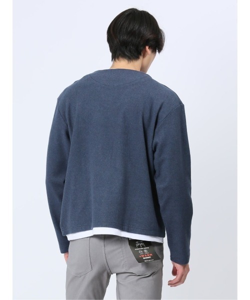 m.f.editorial（エムエフエディトリアル）の「m.f.エディトリアル メンズ ダブルフェイス キーネック長袖Tシャツ（Tシャツ/カットソー・メンズ・ネイビー/グリーン系その他・X-LARGE/MEDIUM/LARGE）」の16枚目の写真