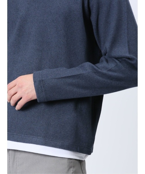 m.f.editorial（エムエフエディトリアル）の「m.f.エディトリアル メンズ ダブルフェイス キーネック長袖Tシャツ（Tシャツ/カットソー・メンズ・ネイビー/グリーン系その他・X-LARGE/MEDIUM/LARGE）」の9枚目の写真