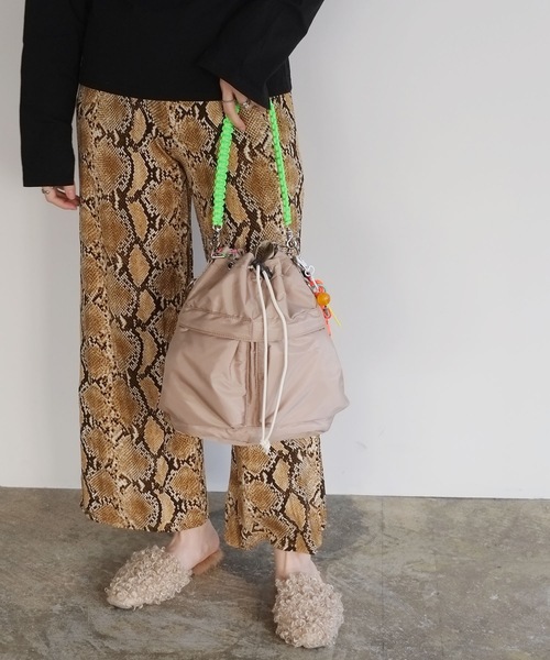 EM:cheek kinchaku code 2 way tote 巾着コード2WAYトート