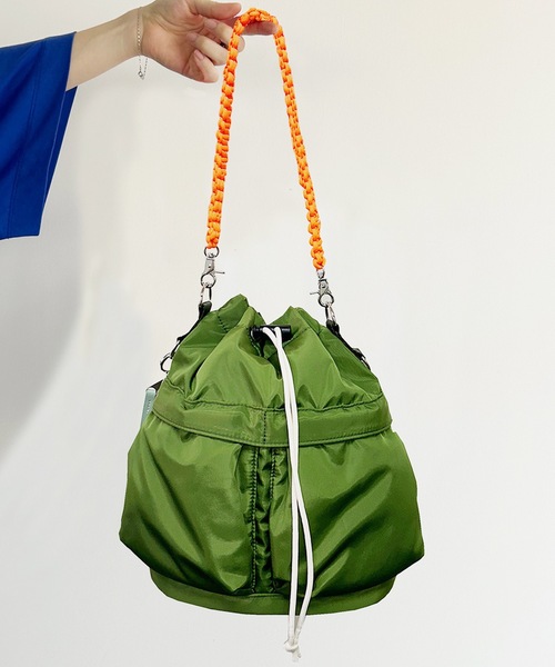 EM:cheek kinchaku code 2 way tote 巾着コード2WAYトート