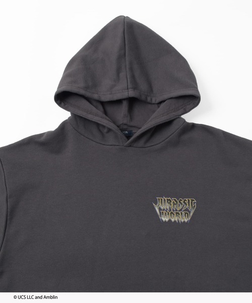 GLAZOS（グラソス）の「【大人向けサイズあり】【ジュラシック・ワールド】ヴィンテージ加工アソート裏毛パーカー（その他トップス・キッズ・チャコールグレー/グレー・140cm/150cm/160cm/170cm）」の9枚目の写真
