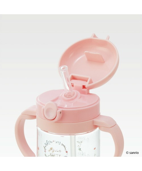 sanrio（サンリオ）の「【 sanrio / サンリオ 】 折りたたみハンドル付きストローマグ 370ml KSHW2N Kitty SKE（マグ/哺乳瓶/お食事グッズ・キッズ・ピンク・FREE）」の4枚目の写真