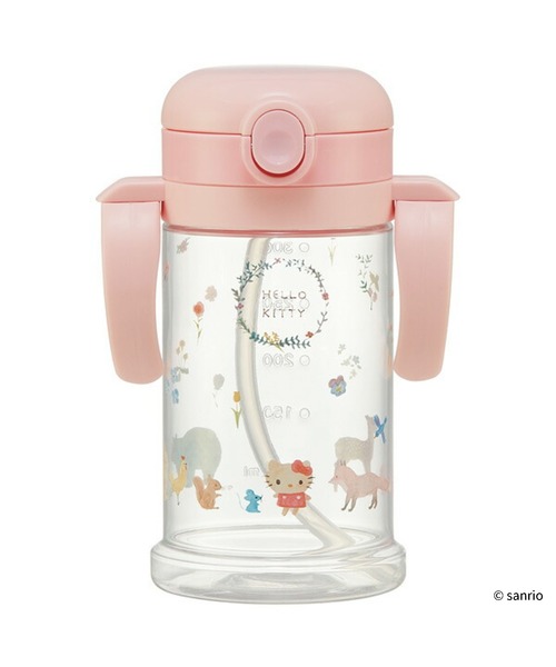sanrio（サンリオ）の「【 sanrio / サンリオ 】 折りたたみハンドル付きストローマグ 370ml KSHW2N Kitty SKE（マグ/哺乳瓶/お食事グッズ・キッズ・ピンク・FREE）」の3枚目の写真