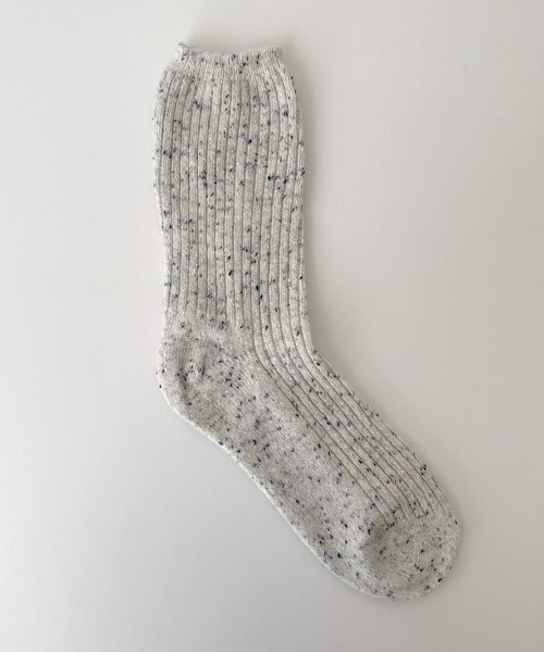 CANAL JEAN（キャナルジーン）の「El mar　ネップリブソックス（ソックス/靴下・レディース・グレー/チャコールグレー/アイボリー・ONE SIZE）」の10枚目の写真