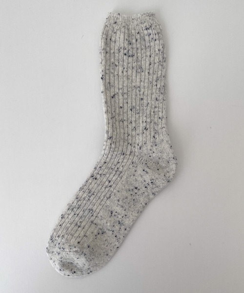 CANAL JEAN（キャナルジーン）の「El mar　ネップリブソックス（ソックス/靴下・レディース・グレー/チャコールグレー/アイボリー・ONE SIZE）」の11枚目の写真
