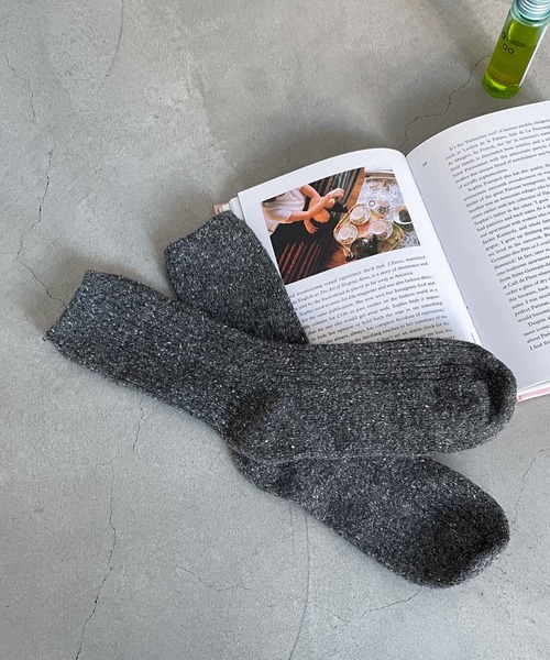 CANAL JEAN（キャナルジーン）の「El mar　ネップリブソックス（ソックス/靴下・レディース・グレー/チャコールグレー/アイボリー・ONE SIZE）」の7枚目の写真