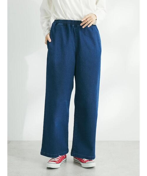 CRAFT STANDARD BOUTIQUE(クラフトスタンダードブティック)の「裏起毛デニムワイドパンツ(デニムパンツ・レディース・インディゴブルー/ブルー・M/L)」の5枚目の写真