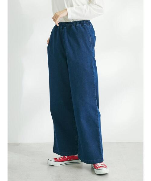 CRAFT STANDARD BOUTIQUE(クラフトスタンダードブティック)の「裏起毛デニムワイドパンツ(デニムパンツ・レディース・インディゴブルー/ブルー・M/L)」の6枚目の写真