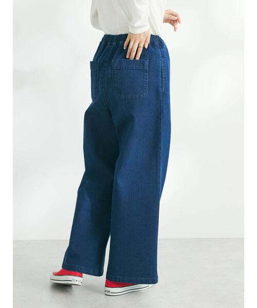 CRAFT STANDARD BOUTIQUE(クラフトスタンダードブティック)の「裏起毛デニムワイドパンツ(デニムパンツ・レディース・インディゴブルー/ブルー・M/L)」の7枚目の写真
