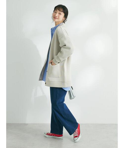 CRAFT STANDARD BOUTIQUE(クラフトスタンダードブティック)の「裏起毛デニムワイドパンツ(デニムパンツ・レディース・インディゴブルー/ブルー・M/L)」の12枚目の写真