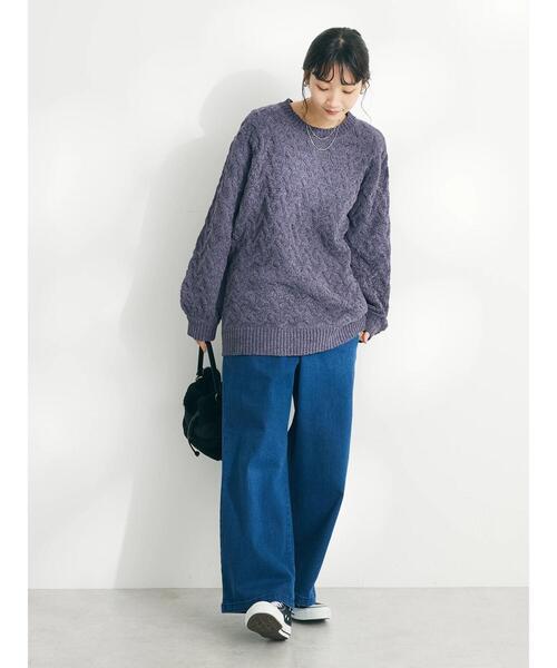 CRAFT STANDARD BOUTIQUE(クラフトスタンダードブティック)の「裏起毛デニムワイドパンツ(デニムパンツ・レディース・インディゴブルー/ブルー・M/L)」の22枚目の写真