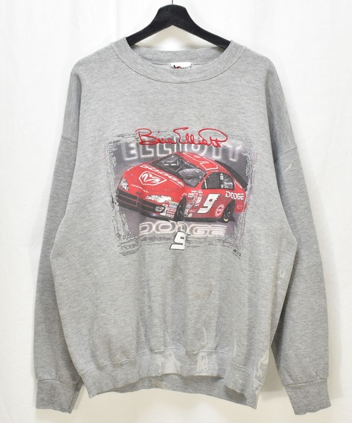 VINTAGE（ヴィンテージ）の「【ヴィンテージ古着】Y2K Bill Elliott レーシングプリント 刺繍 クルーネックスウェット（スウェット・メンズ・グレー・X-LARGE）」の2枚目の写真