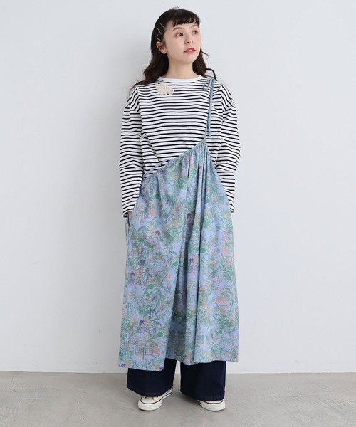 l'atelier du savon　リボンベルト　プリーツ　ジャンパースカート l'atelier du savon リボンベルト プリーツ ジャンパースカート