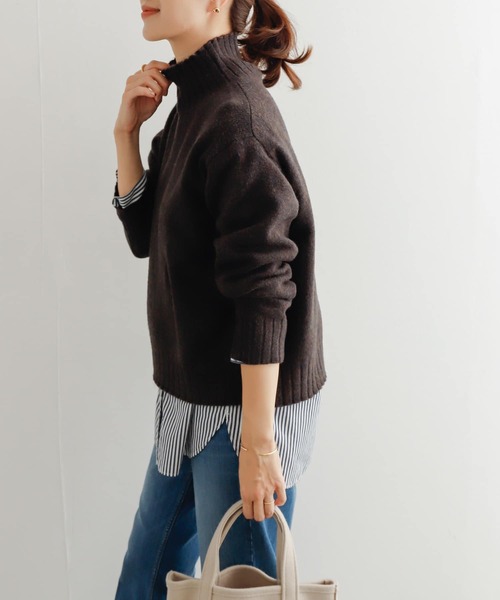 URBAN RESEARCH DOORS（アーバンリサーチドアーズ）の「タートルネックプルオーバー（ニット/セーター・レディース・ネイビー/レッド/ブルー/アイボリー・MEDIUM）」の19枚目の写真