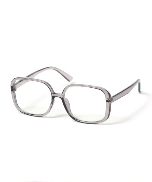 niko and...（ニコアンド）の「オリジナルBIGスクエア伊達メガネ（メガネ・レディース・ブラック/シルバーグレー/ブラウン・FREE）」の3枚目の写真