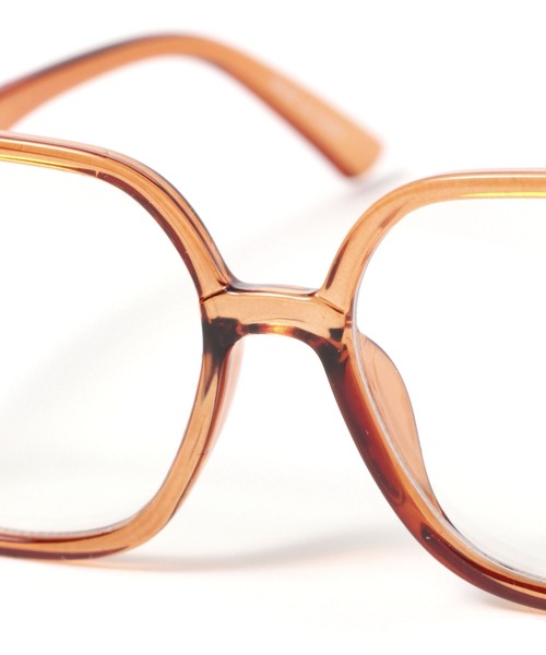 niko and...（ニコアンド）の「オリジナルBIGスクエア伊達メガネ（メガネ・レディース・ブラック/シルバーグレー/ブラウン・FREE）」の12枚目の写真