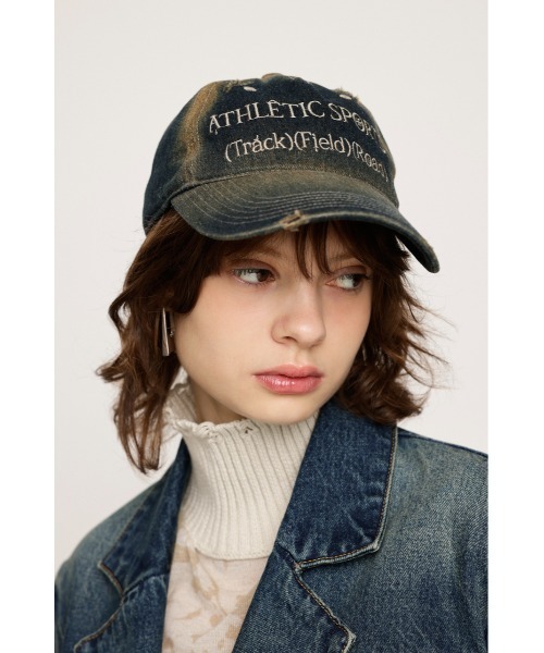 SLY（スライ）の「ATHLETIC AGING CAP アスレチック エージング キャップ（キャップ・レディース・ブルー/ブラック・FREE）」の20枚目の写真