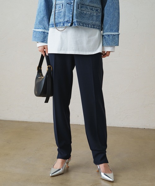LOUNGEDRESS(ラウンジドレス)の「カットジョーゼットジョグパンツ(スウェットパンツ・レディース・ブラック/ネイビー・SMALL/MEDIUM)」の17枚目の写真