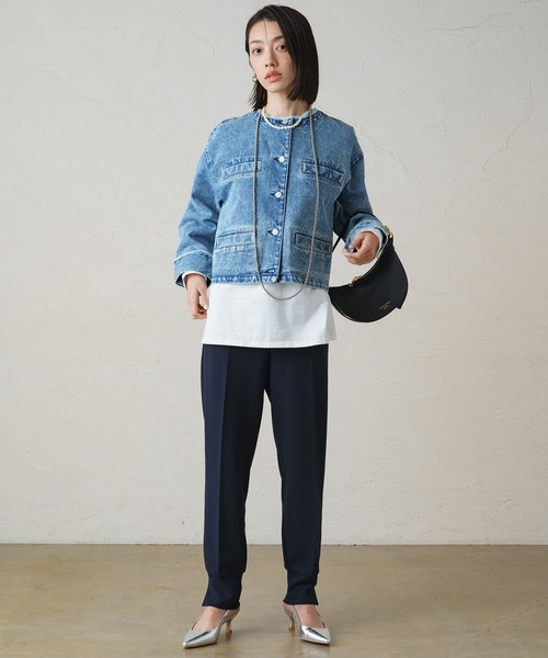 LOUNGEDRESS(ラウンジドレス)の「カットジョーゼットジョグパンツ(スウェットパンツ・レディース・ブラック/ネイビー・SMALL/MEDIUM)」の14枚目の写真