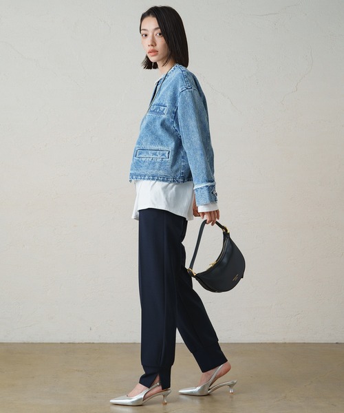 LOUNGEDRESS(ラウンジドレス)の「カットジョーゼットジョグパンツ(スウェットパンツ・レディース・ブラック/ネイビー・SMALL/MEDIUM)」の15枚目の写真