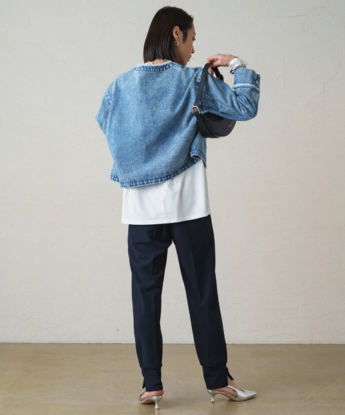 LOUNGEDRESS(ラウンジドレス)の「カットジョーゼットジョグパンツ(スウェットパンツ・レディース・ブラック/ネイビー・SMALL/MEDIUM)」の16枚目の写真