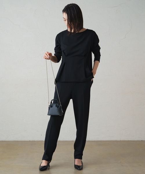 LOUNGEDRESS(ラウンジドレス)の「カットジョーゼットジョグパンツ(スウェットパンツ・レディース・ブラック/ネイビー・SMALL/MEDIUM)」の9枚目の写真