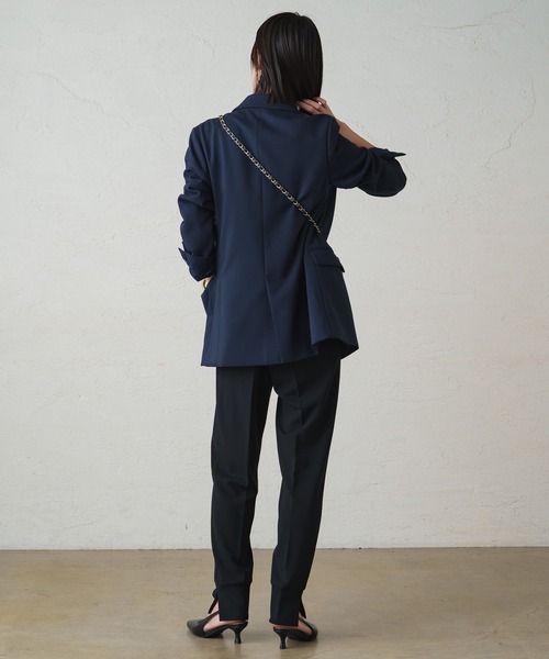 LOUNGEDRESS(ラウンジドレス)の「カットジョーゼットジョグパンツ(スウェットパンツ・レディース・ブラック/ネイビー・SMALL/MEDIUM)」の5枚目の写真