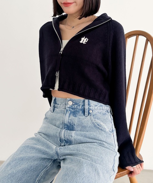 Heather（ヘザー）の「ショートニットZIPブルゾン 105266（ブルゾン