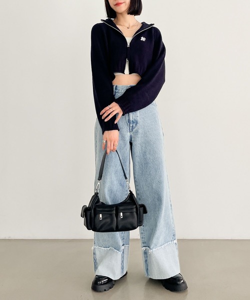 Heather（ヘザー）の「ショートニットZIPブルゾン 105266（ブルゾン