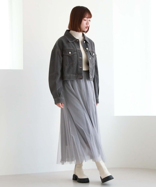 archives(アルシーヴ)の「ショートGジャン(その他アウター・レディース・サックスブルー/ブラック/グレー・MEDIUM)」の7枚目の写真