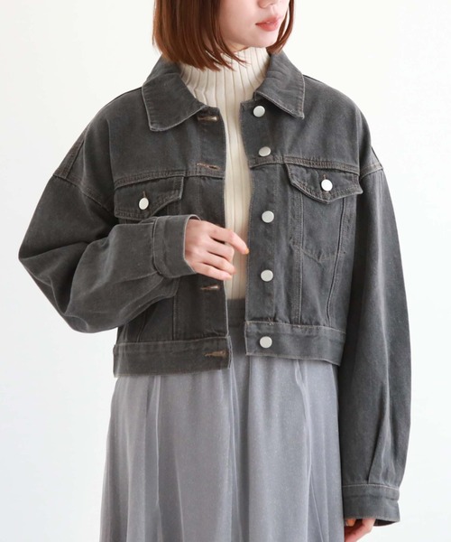 archives(アルシーヴ)の「ショートGジャン(その他アウター・レディース・サックスブルー/ブラック/グレー・MEDIUM)」の14枚目の写真