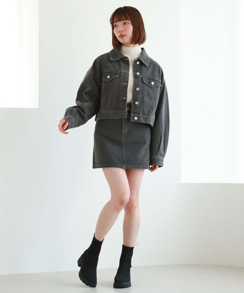 archives(アルシーヴ)の「ショートGジャン(その他アウター・レディース・サックスブルー/ブラック/グレー・MEDIUM)」の21枚目の写真