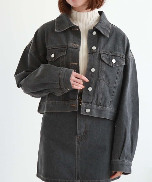 archives(アルシーヴ)の「ショートGジャン(その他アウター・レディース・サックスブルー/ブラック/グレー・MEDIUM)」の13枚目の写真