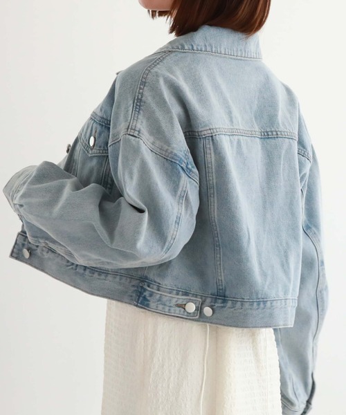 archives(アルシーヴ)の「ショートGジャン(その他アウター・レディース・サックスブルー/ブラック/グレー・MEDIUM)」の8枚目の写真