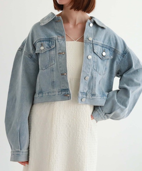 archives(アルシーヴ)の「ショートGジャン(その他アウター・レディース・サックスブルー/ブラック/グレー・MEDIUM)」の10枚目の写真