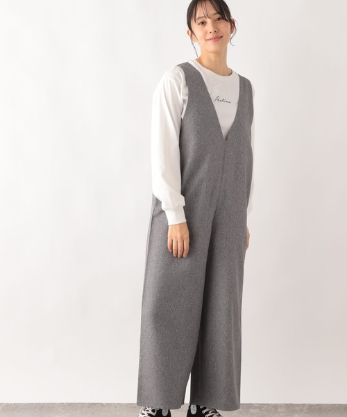 OHGA サロペット♡ブラック M 美品 GLOBAL WORK（グローバルワーク）の「お手入れらくらく深V