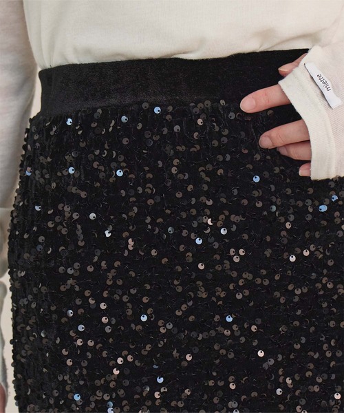miette（ミエット）の「スパンコールミニスカート（スカート・レディース・グレー/ブラック・FREE）」の12枚目の写真