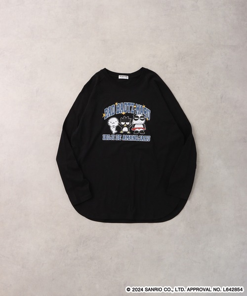 セール】Sanrio characters ラグラン長袖Tシャツ バッドばつ丸