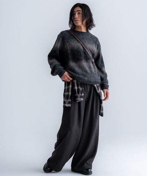 Wool blend gradation knit / ウールブレンドグラデーションニット