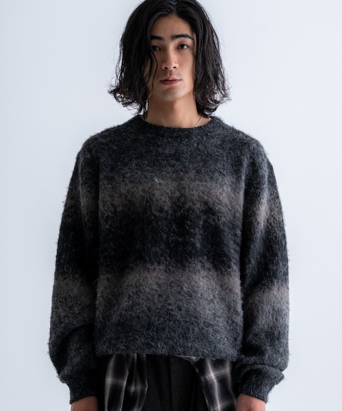 Wool blend gradation knit / ウールブレンドグラデーション