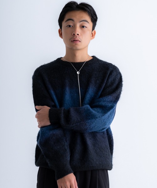 Wool blend gradation knit / ウールブレンドグラデーション