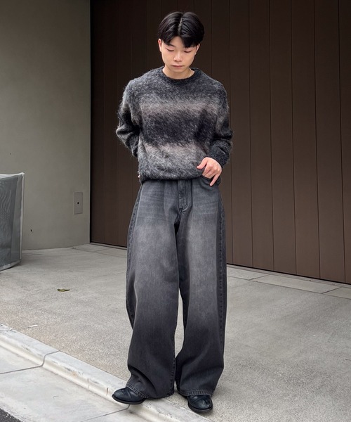 Wool blend gradation knit / ウールブレンドグラデーションニット