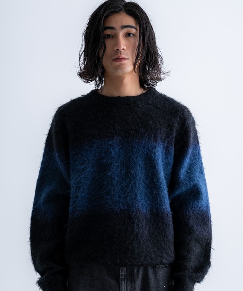 Wool blend gradation knit / ウールブレンドグラデーション